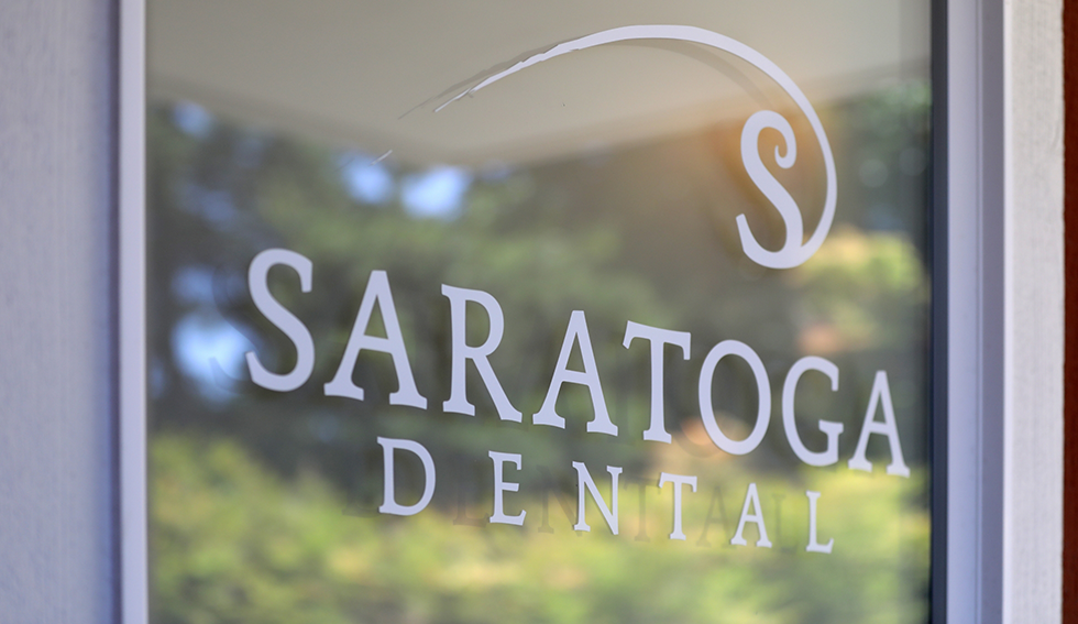 Saratoga Dental logo on window